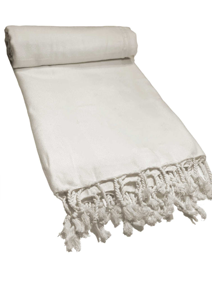 Πετσέτα θαλάσσης, πέστεμαλ - Λευκή - 90x180 εκ. | Anelia Fashion Shop - anelia.gr