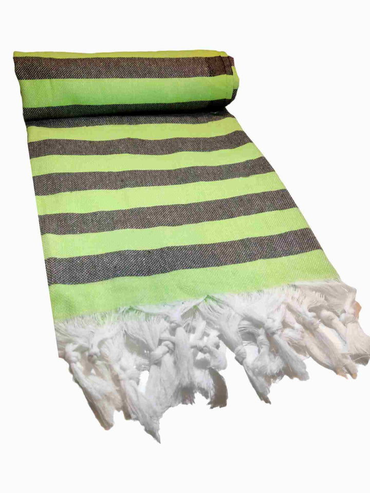 Πετσέτα θαλάσσης, πέστεμαλ - πράσινη, ριγέ - 90x180 εκ. | Anelia Fashion Shop - anelia.gr