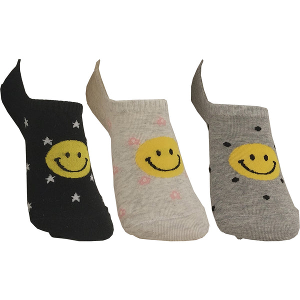 3Pack - Κάλτσες αόρατες (σουμπά) Smileys (36-41)