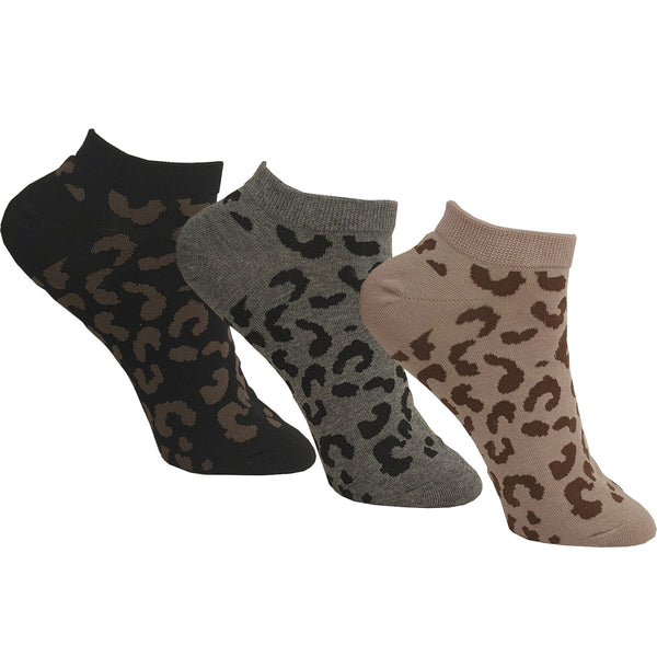 3Pack - Κάλτσες κοντές - unisex - Leopard (36-41) - πακέτο 3 τεμάχια