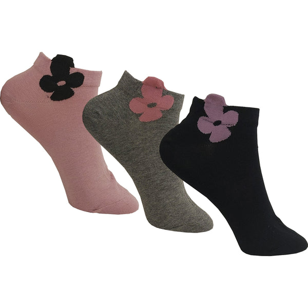 3Pack - Κάλτσες κοντές - unisex - Flower (36-41) - πακέτο 3 τεμάχια