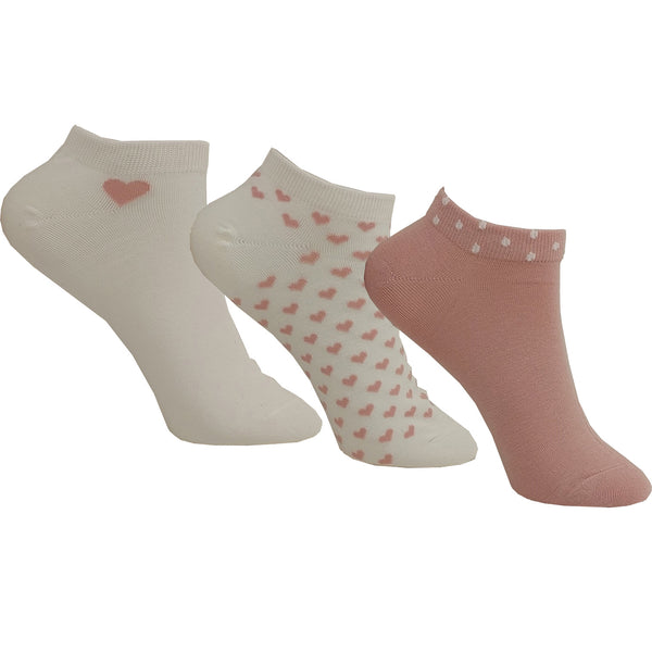 3Pack - Κάλτσες κοντές - unisex - Hearts(36-41) - πακέτο 3 τεμάχια