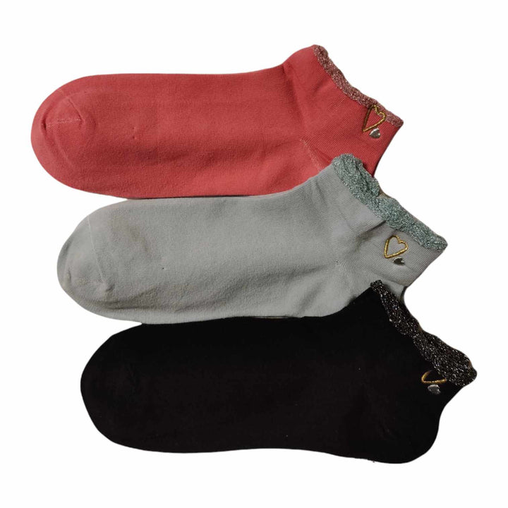 3Pack - Κάλτσες κοντές - σοσόνια - Γυναικεία - Heart (36-41) | Anelia Fashion Shop - anelia.gr