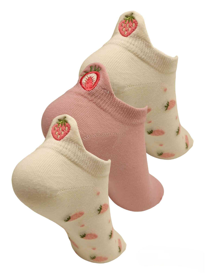 3Pack - Κάλτσες κοντές - σοσόνια - Γυναικεία - Strawberry (36-41) | Anelia Fashion Shop - anelia.gr