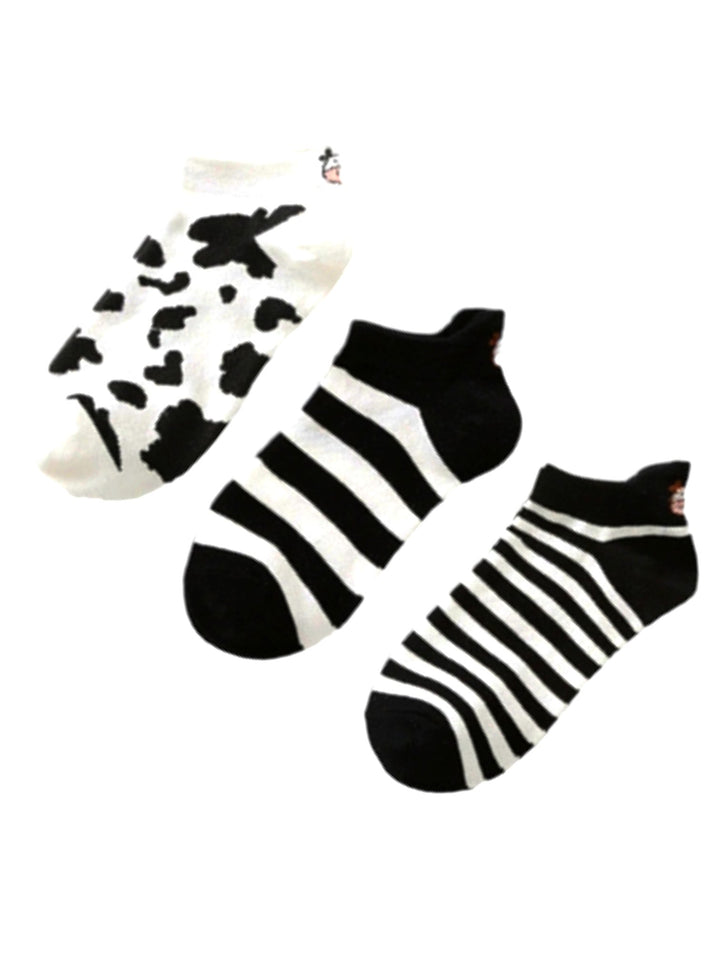 3Pack - Κάλτσες κοντές - unisex - Milk Cow (36-41) | Anelia Fashion Shop - anelia.gr