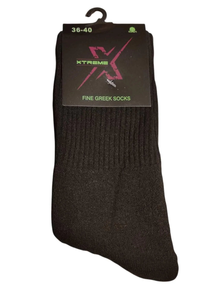 Αθλητικές κάλτσες - μονόχρωμες - μαύρες - 3pack - (36-40) (40-46) - 3 τεμάχια | Anelia Fashion Shop - anelia.gr