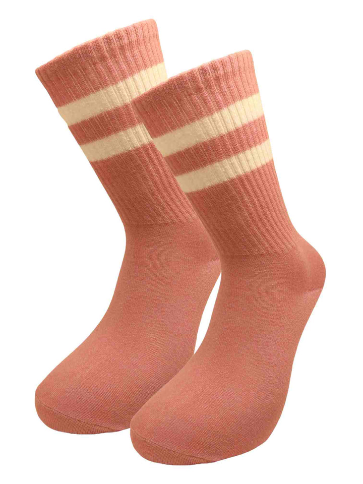 Αθλητικές κάλτσες, μωβ με ρίγες - (37-44) | Anelia Fashion Shop - anelia.gr