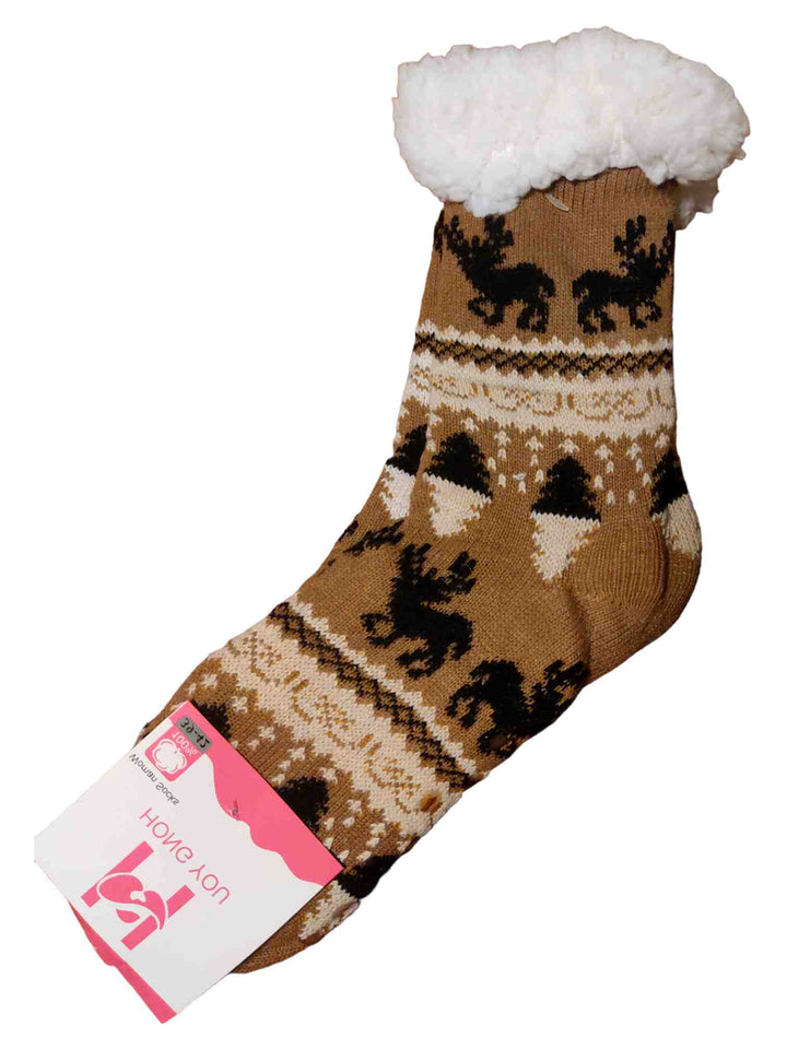 Fleece κάλτσες - παντόφλες (37-42) - Αντιολισθητικές | Anelia Fashion Shop - anelia.gr