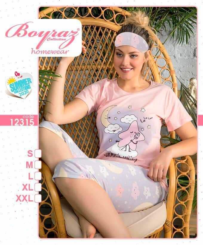Γυναικεία Πιτζάμα Star - καλοκαιρινή - 100% Βαμβακερή - Κάπρι Παντελόνι | Anelia Fashion Shop - anelia.gr