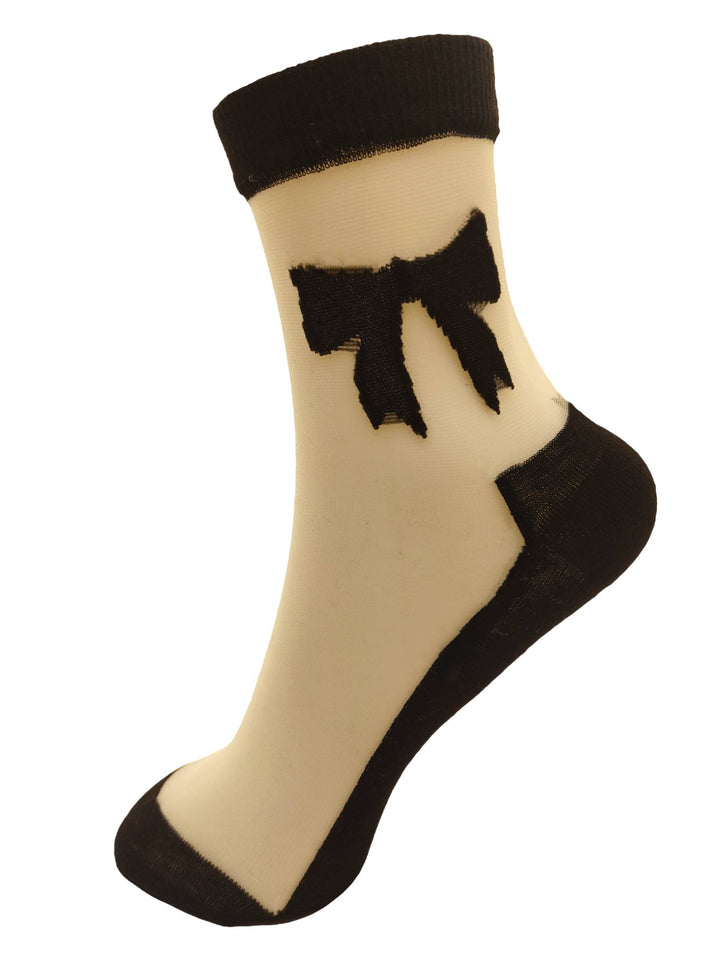Γυναικείες κάλτσες διάφανες, ημίκοντες, με σχέδιο - (35-41) | Anelia Fashion Shop - anelia.gr