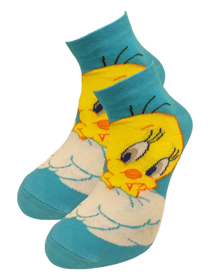 Κάλτσες κοντές - σοσόνια - unisex - γαλάζιο Tweety (37-44) | Anelia Fashion Shop - anelia.gr