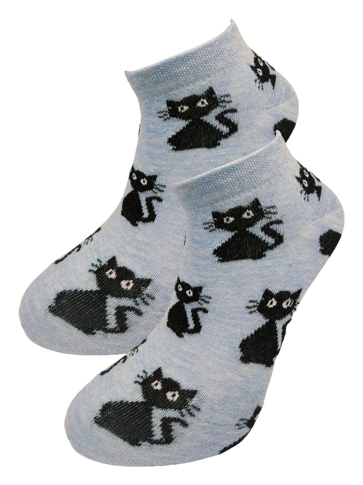 Κάλτσες κοντές - σοσόνια - unisex - LightBlue Cat (36-40) | Anelia Fashion Shop - anelia.gr