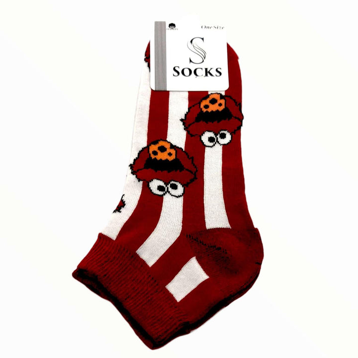 Κάλτσες κοντές - σοσόνια - unisex - Monster Red (36-43) | Anelia Fashion Shop - anelia.gr