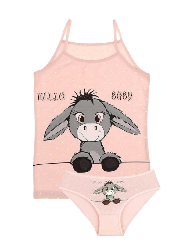 Παιδικό σετ, Donkey, φανελάκι και σλιπάκι, για κορίτσια (10 - 11 ετών) | Anelia Fashion Shop - anelia.gr