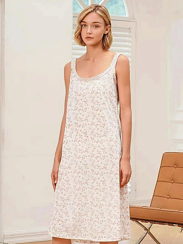 Plus - Γυναικείο Νυχτικό Caress - Τιράντα - 100% Βαμβακερό - μεγάλα μεγέθη | Anelia Fashion Shop - anelia.gr