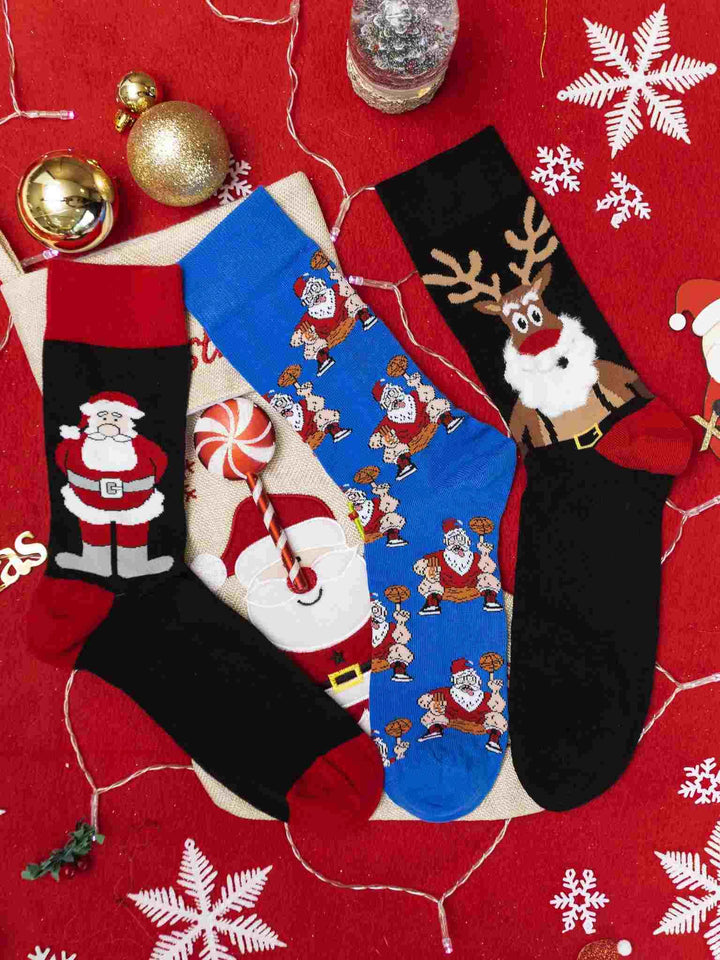 Χριστουγεννιάτικες Κάλτσες - Blue Santa (41-46) | Anelia Fashion Shop - anelia.gr